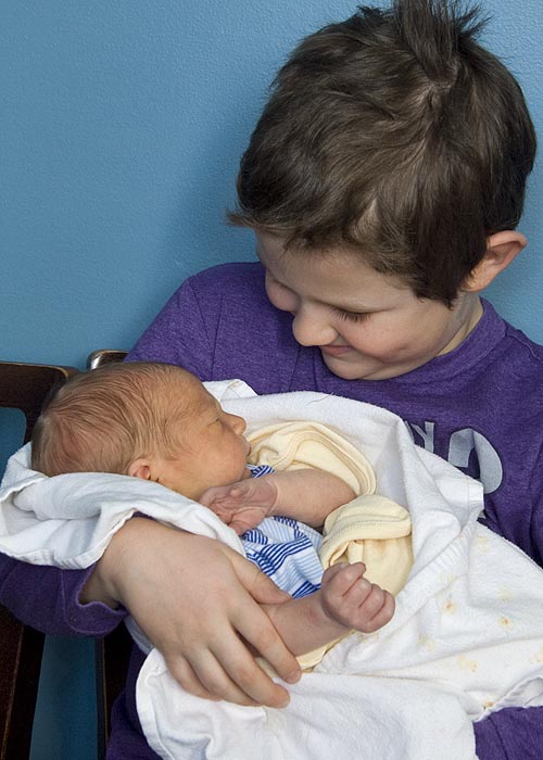 Austin Loves his Tiny Brother